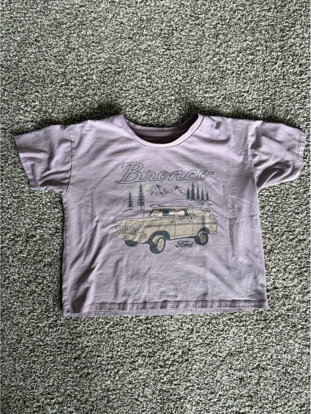 Purple bronco crop top
